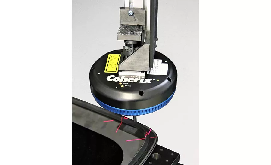 Inspection of high-profile glass urethane bead is critical to avoiding leaks and assuring structural rigidity in automotive manufacturing.