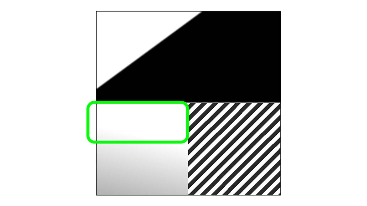 Available lighting areas on the lighting cube