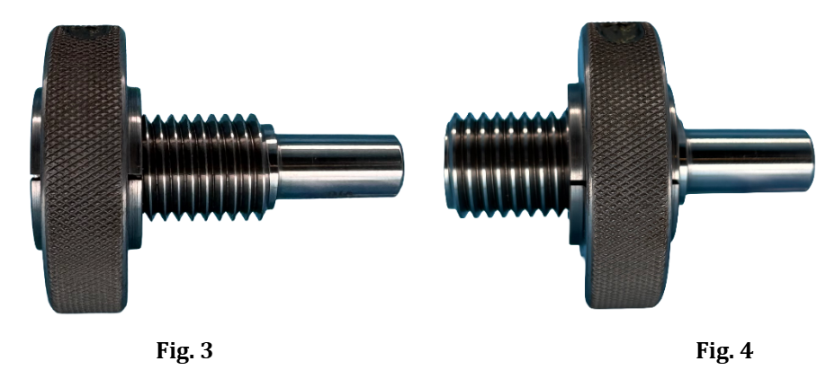 Two thread setting plug gages used for calibrating thread ring gages and verifying thread inspection accuracy in precision manufacturing.