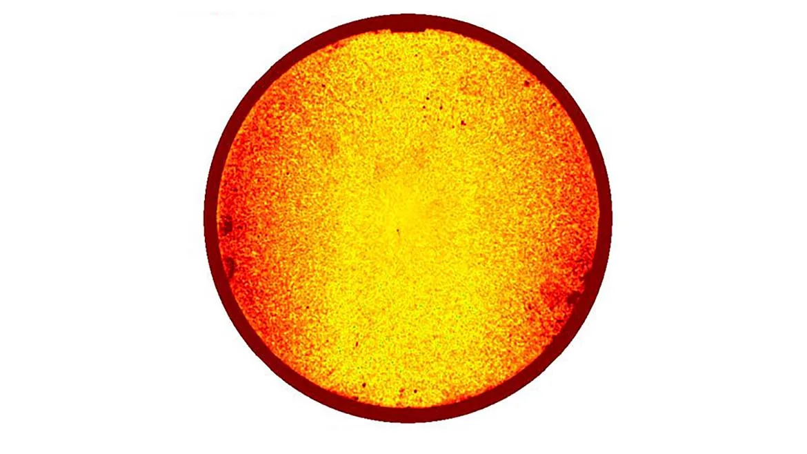 Surface topography map of a non-polished semiconductor wafer.