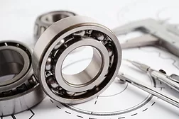 Engineering and precision tools with metal ball bering, mechanical industrial.