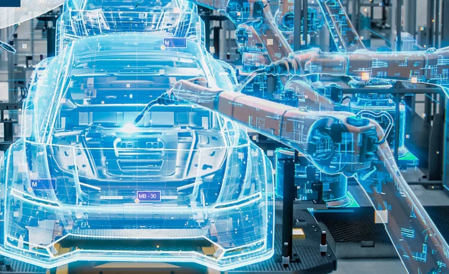 Faro image automated automotive assembly with graphic layout overlay