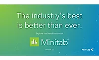 0524 Minitab InfoCenter Industry Promo 0524 Minitab InfoCenter Industry Promo that reads 'The industry's best is better than ever.' In smaller captions, 'Explore the New Features of' above a logo of Minitab.
