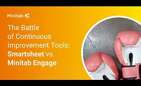 The Battle of Continuous Improvement Tools: Smartsheet vs. Minitab Engage (image of a pair of boxing gloves on the lower righthand corner)