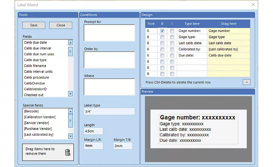 gage management software