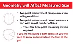 Understanding the geometry of the part is key in any dimensional check.