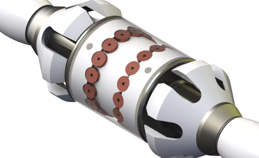 The two rings of coils on this X-Probe are an example of a multi-coil array probe.
