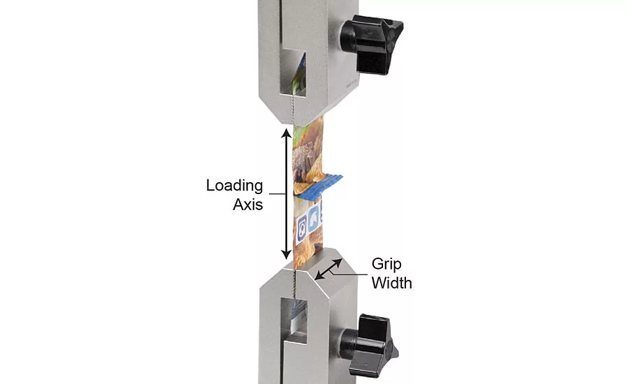 A grip’s width should be as closely matched to the sample width as possible.