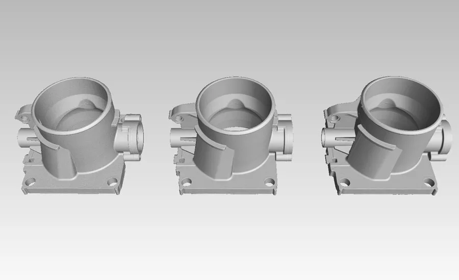 This is the same part scanned at three different speeds.