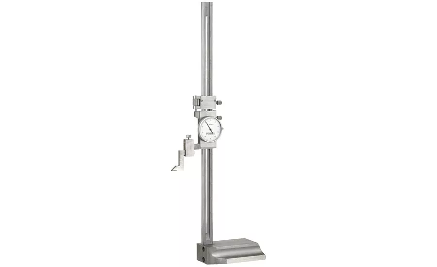 The readings from such a gage were simplified with the addition of a rack and pinion system which drives a spring-wound dial. Source: Fowler