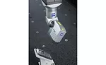 Softer materials are measured optically on the CMM using various forms of light. 