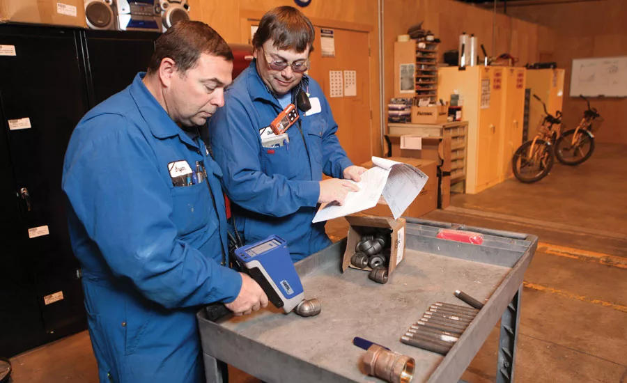 Confirm the alloy grade of incoming materials with a handheld XRF.