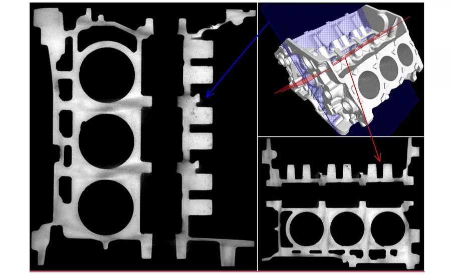 CT images from V6 mini-engine block that was scanned by Nikon’s MCT225 system.