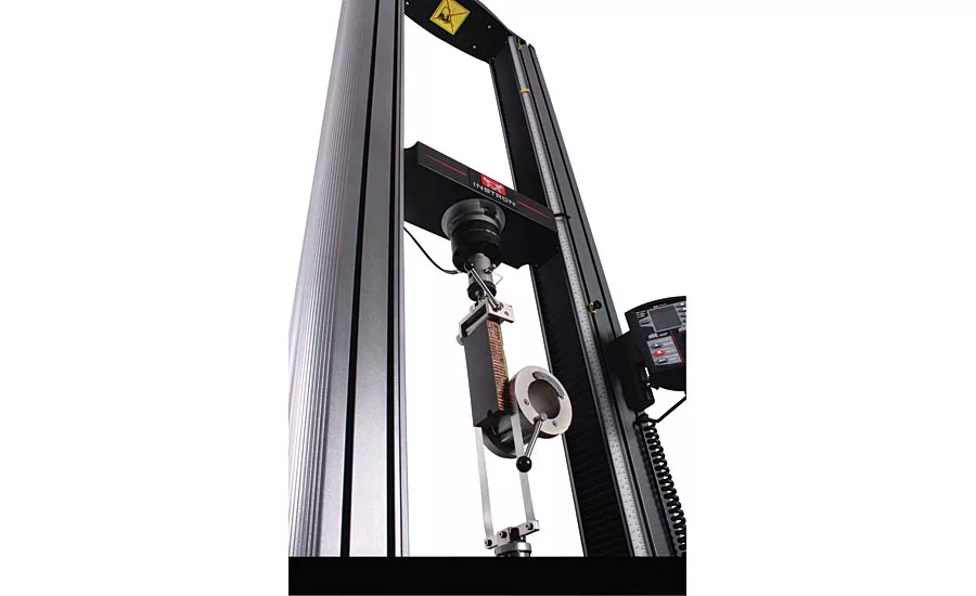 Testing composite materials with climbing drum test fixture.