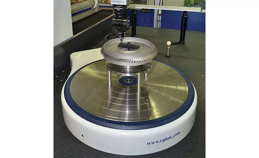A rotary table will significantly improve overall measurement accuracy of a CMM. Source: RPI