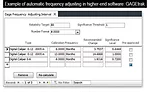 Example of automatic frequency adjusting in higher-end software. 