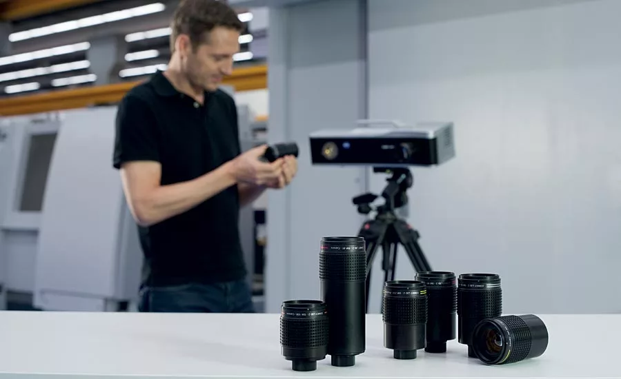 Cameras and projectors use interchangeable lenses to cover a range of different-size fields of view. Source: ZEISS