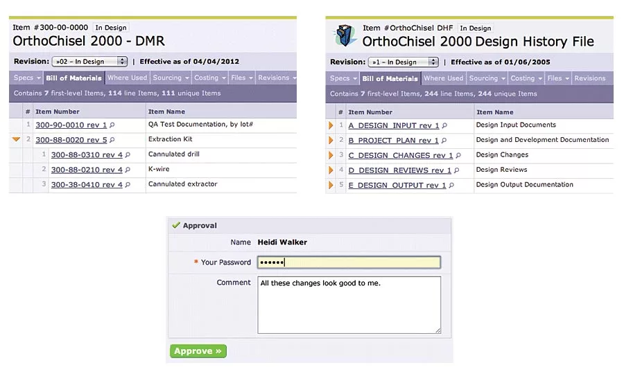 Most medical device companies have a complex approval matrix defining who must sign documents.