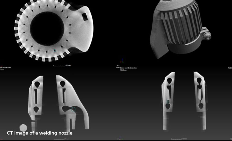 CT image of a Welding Nozzle. Source: XYLON