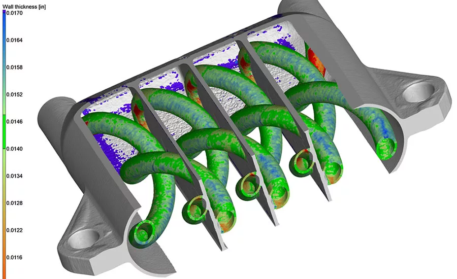 Wall thickness analysis
