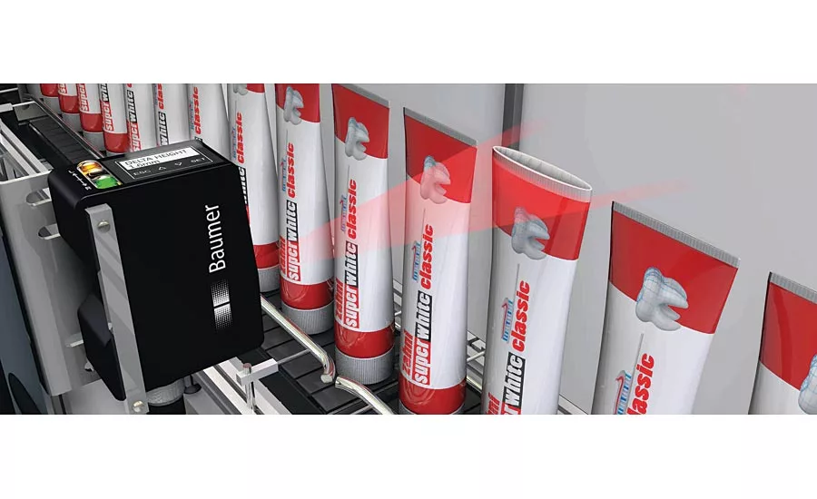 Checking closure of toothpaste tubes is shown here.