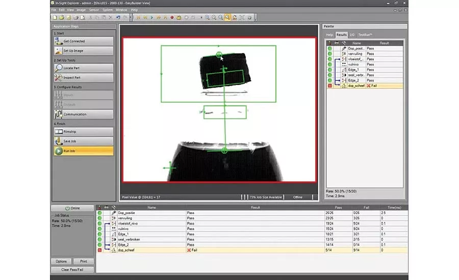 Intuitive interface used to set up vision sensors. Source: Cognex