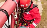 Figure 9. Rope-access inspection with ACFM