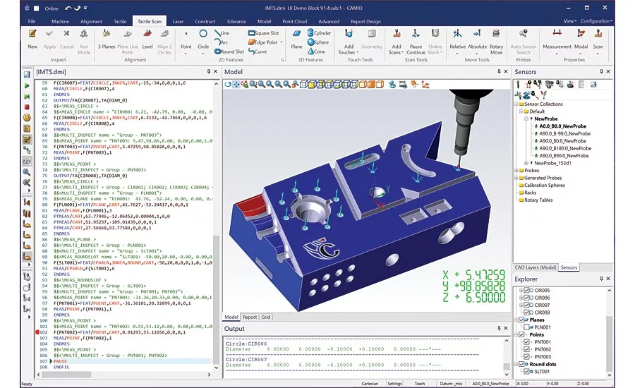 CMM software from LK Metrology.