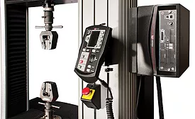 This is a retrofit Instron 5500 Series floor model. 