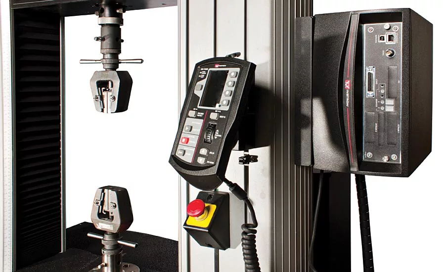 This is a retrofit Instron 5500 Series floor model.