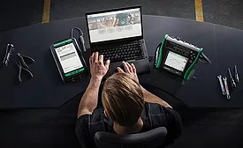 woman at a computer