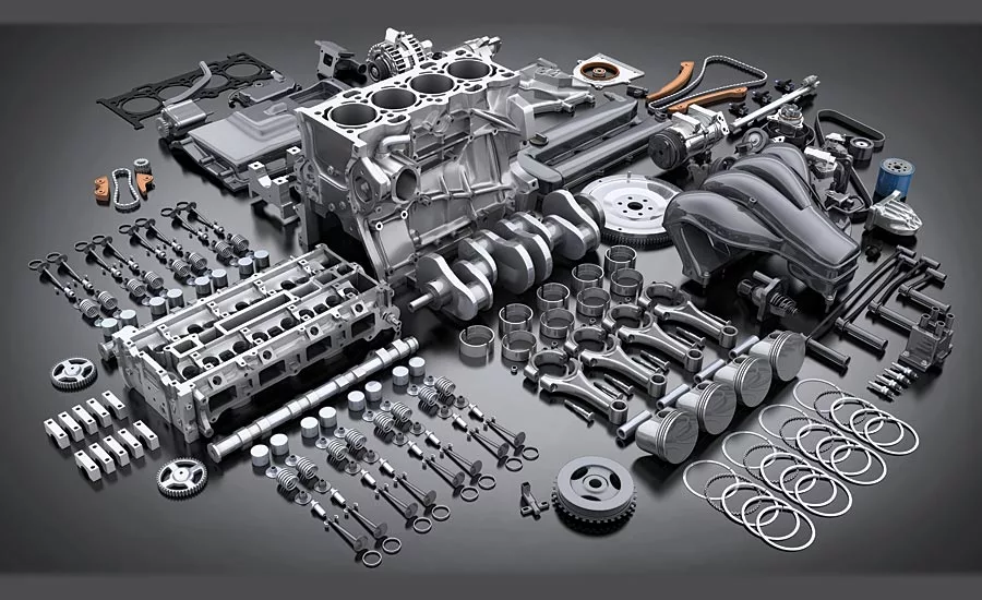 automotive engine assembly