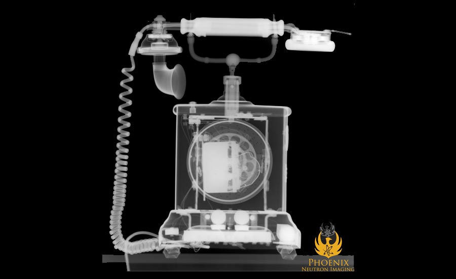 N-ray image of an antique rotary phone