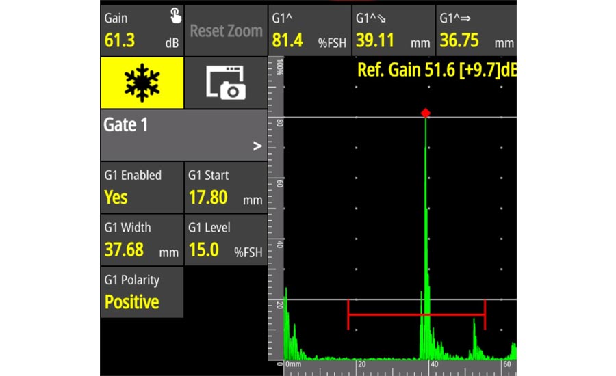 ultrasonic test of material