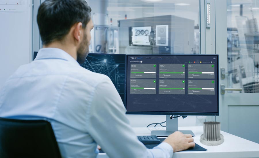 Technician monitors automatically generated data