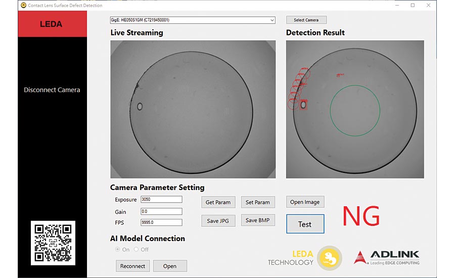 contact lens surface defect detection
