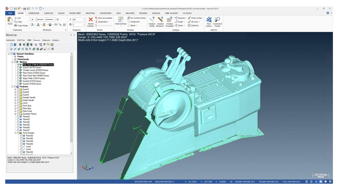 QM 1221 Software & Analysis: Digital Reverse Engineering Scanned Data