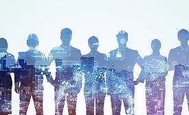 silhouettes of people