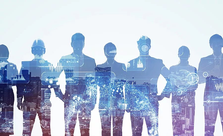 silhouettes of people