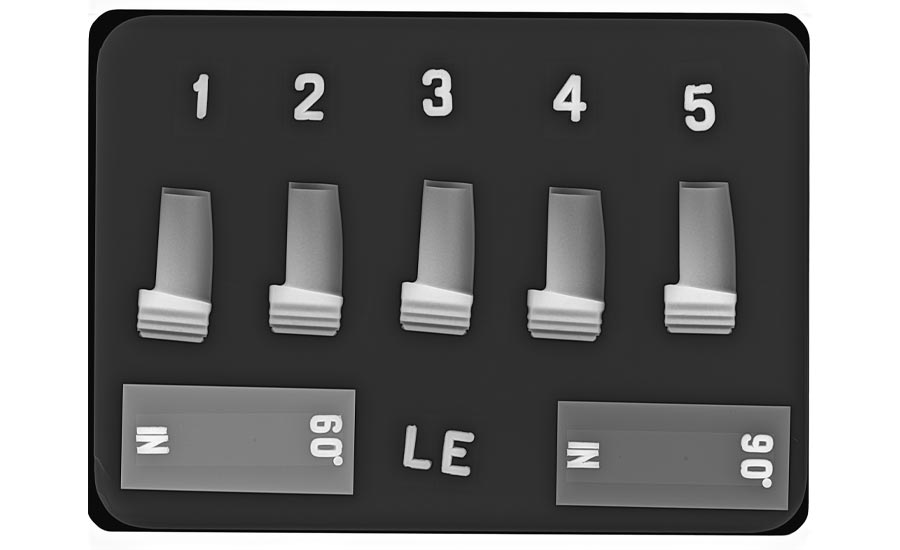 Computed Radiography of Compressor Blade | Source: Weaver NDT