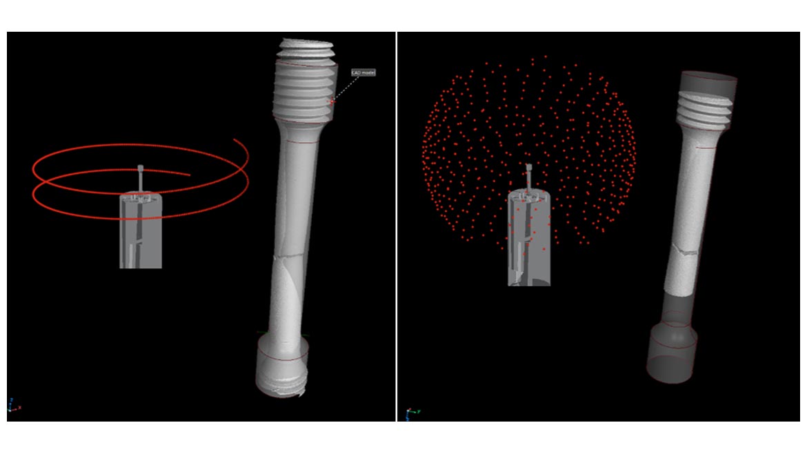 QM 0822 NDT Back 2 Basics Figure 3: Using the robot to manipulate the test object, helical, spherical and even more sophisticated trajectories are possible enabling the imaging of specific ROIs.