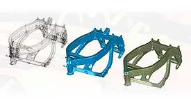 3D Rendering of Motorcycle Frame