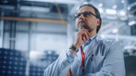 Lean with Lazarus column feature image: Portrait of Male Engineer Focused Thinking