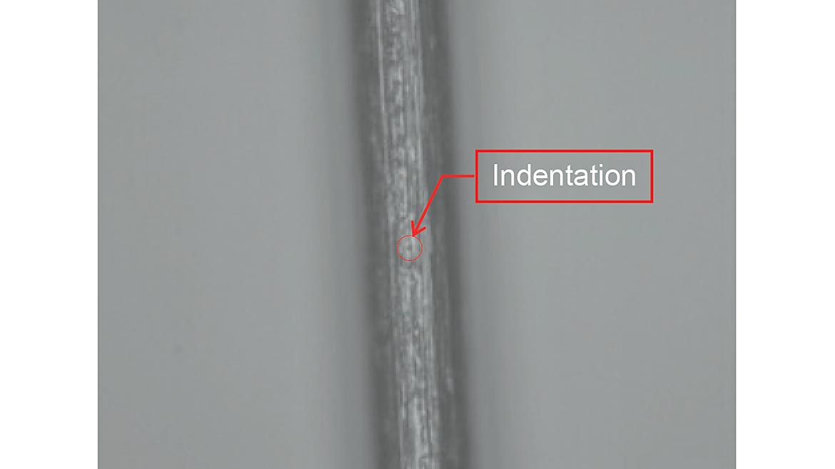 Test & Inspection Feature Figure 5: Indentation in Tungsten