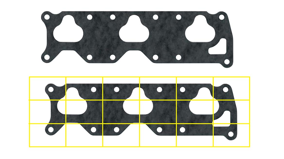 An example of how several smaller highly detailed images are stitched together in a single image with the same measurement data.