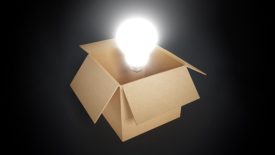 March 2024 Daniel Zrymiak Column feature image of lightbulb inside a cardboard box.