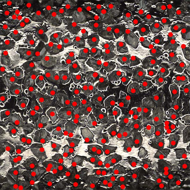 Figure 2: Identification of grain tips.