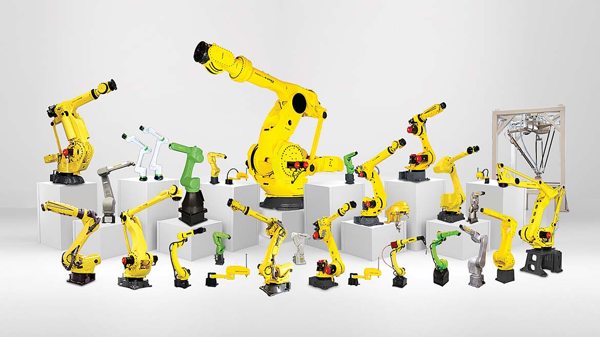 FANUC offers robots to handle products from 0.5kg to 2300kg