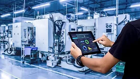 Smart industry control concept.