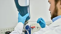 Prosthetist Making Artificial Leg